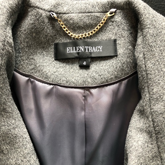 Ellen Tracy Grey Wool winter Swing Coat❄️ - Picture 5 of 8